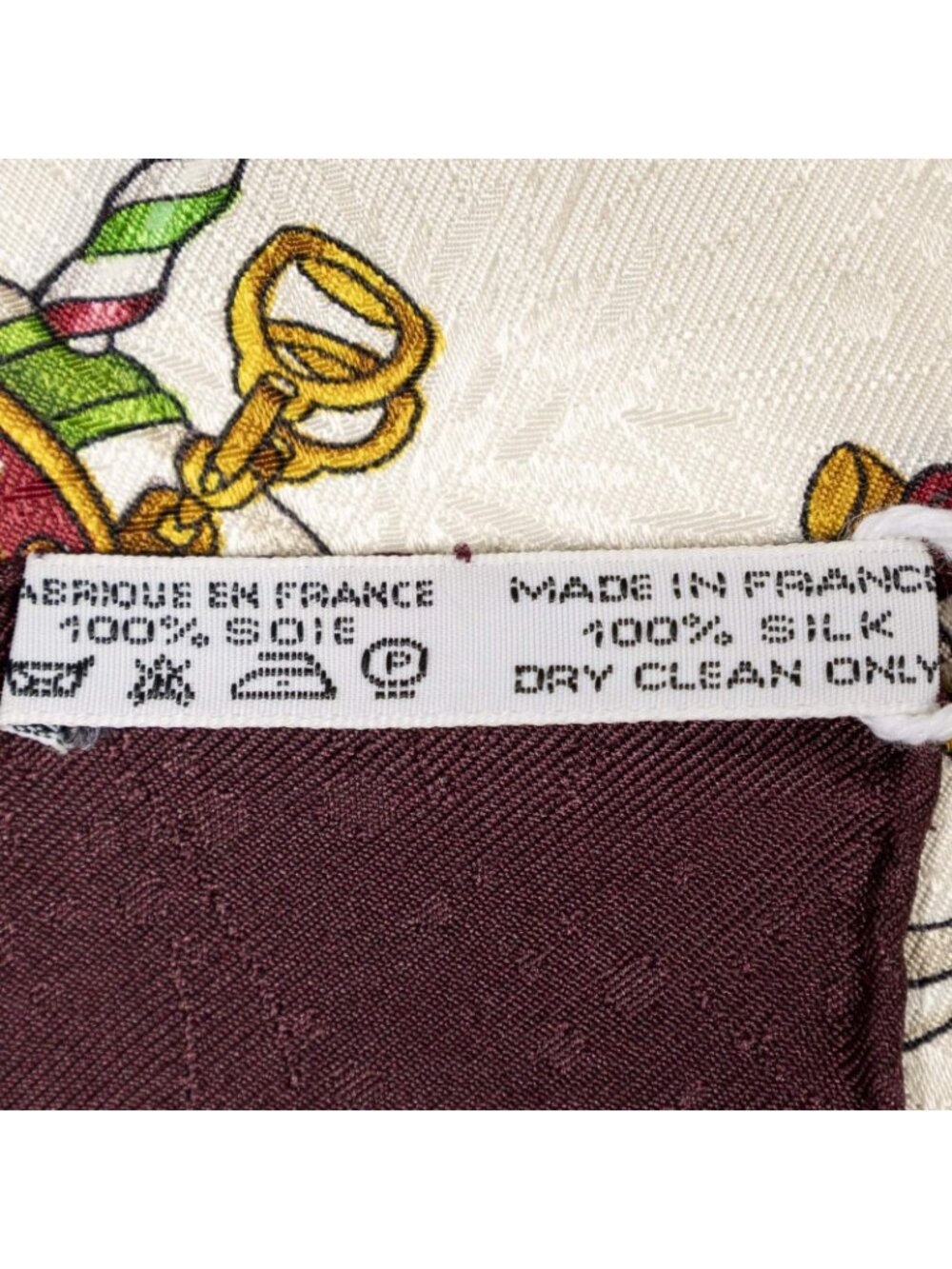 Hermes Scarf White 100% Jacquardsilk - Picture 5 of 5